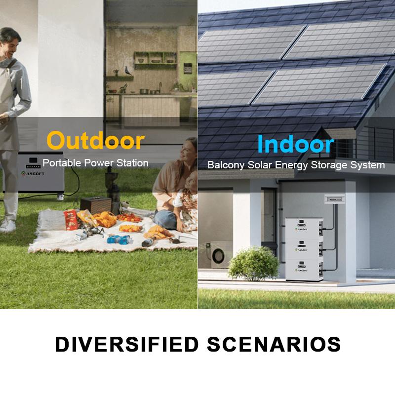 EU Stock 51.2V All in One Solar Lithium Battery Pack 3.8KWH All-In-One Solar Energy System 72Ah LiFePO4 Energy Storage Battery