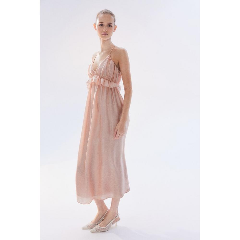 

Платье с рюшами HM Пудрово-розовый