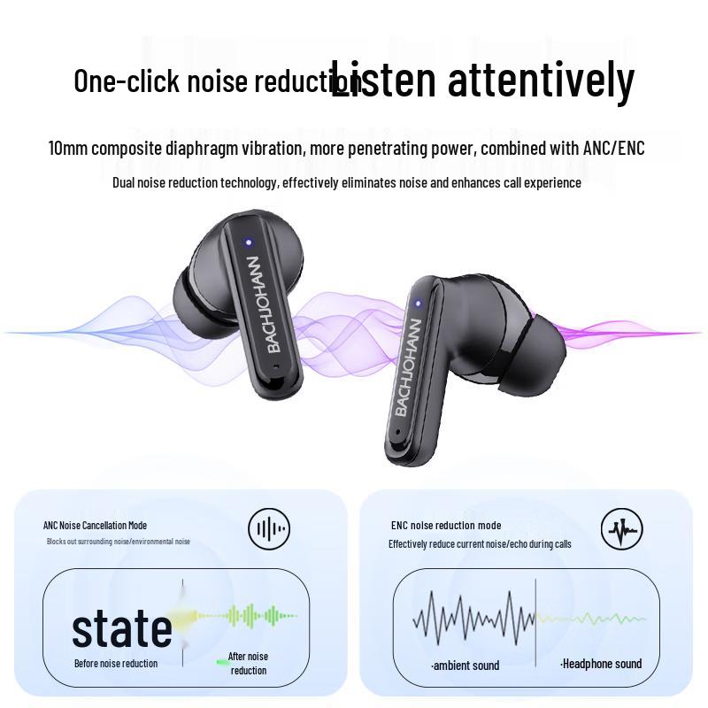 Bach John T8 True Wireless ANC Earbuds