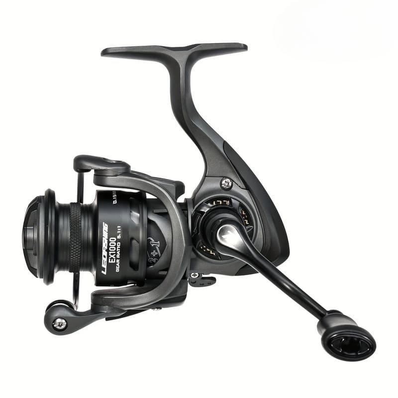 

Подходит для всех вод Двуручная алюминиевая спиннинговая рыболовная катушка G Высокоскоростная 5.5:1 Передаточное число Суперплавная и Мощная Разгрузка Складной Металлический EX1000 серый