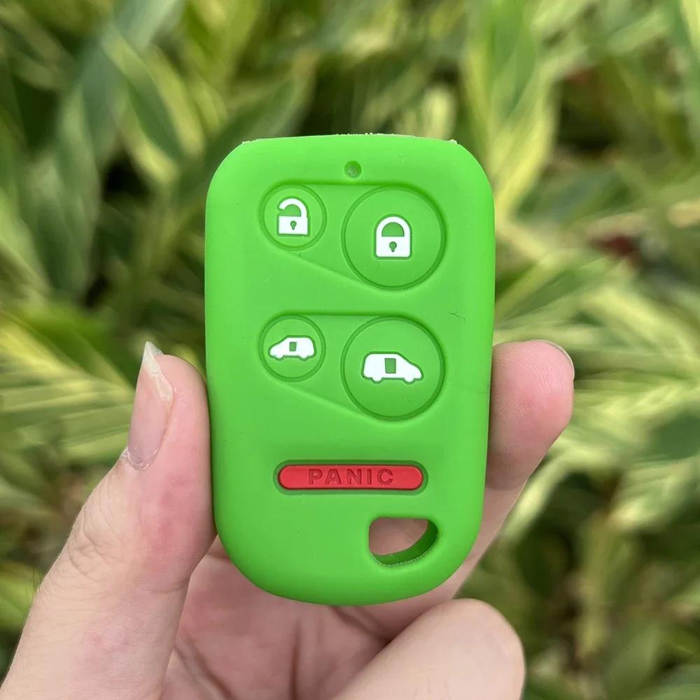 5 Button Silicone Car Key Cover Case Protect Skin Rubber Shell Holder for Honda Odyssey Mini Van 1999 2000 2001 2002 2003 2004