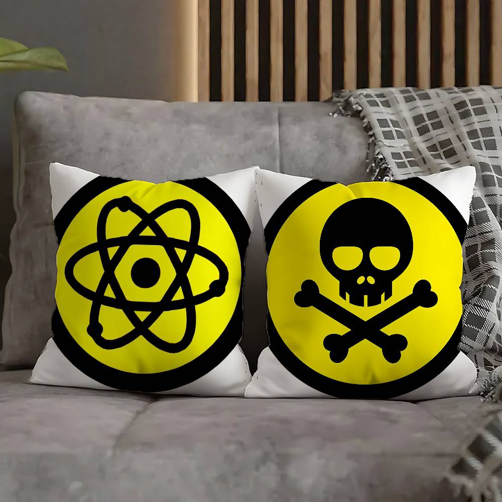B-Biochemical C-Crisis Symbol Pillow Case For Sofa Decor Car Office Room Printing Cushion Cover Decorations and Protector