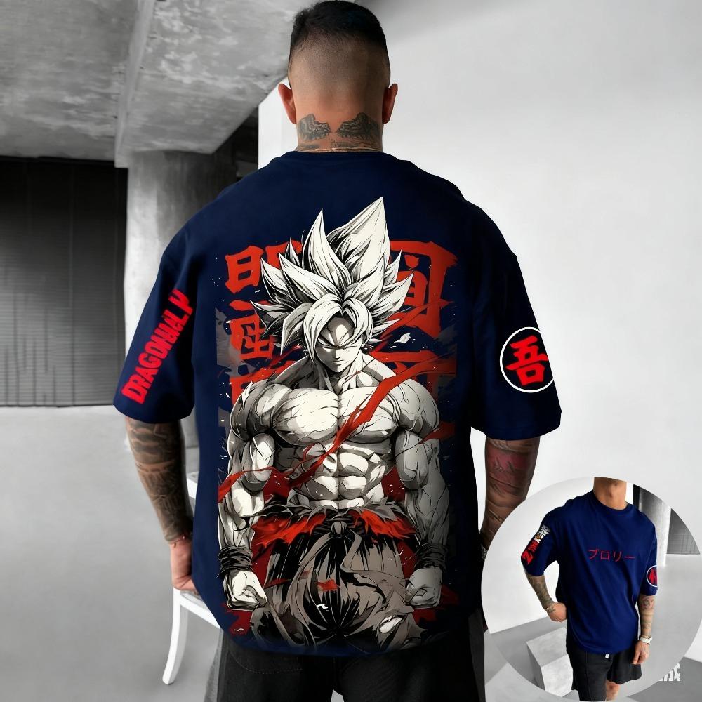 TIP723 Zomer Dragon Ball 40ste Verjaardag Anime Wukong Print 3D Bloemen Mode T-shirt Grote Maten Streetwear Neutraal 5XL