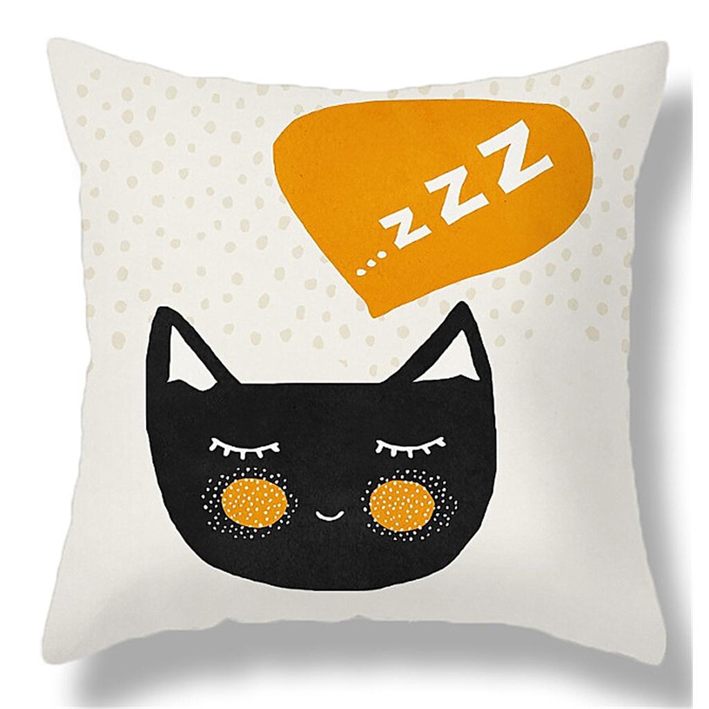 Cute Pillowcase Lumbar  Sofa Cushion Cover