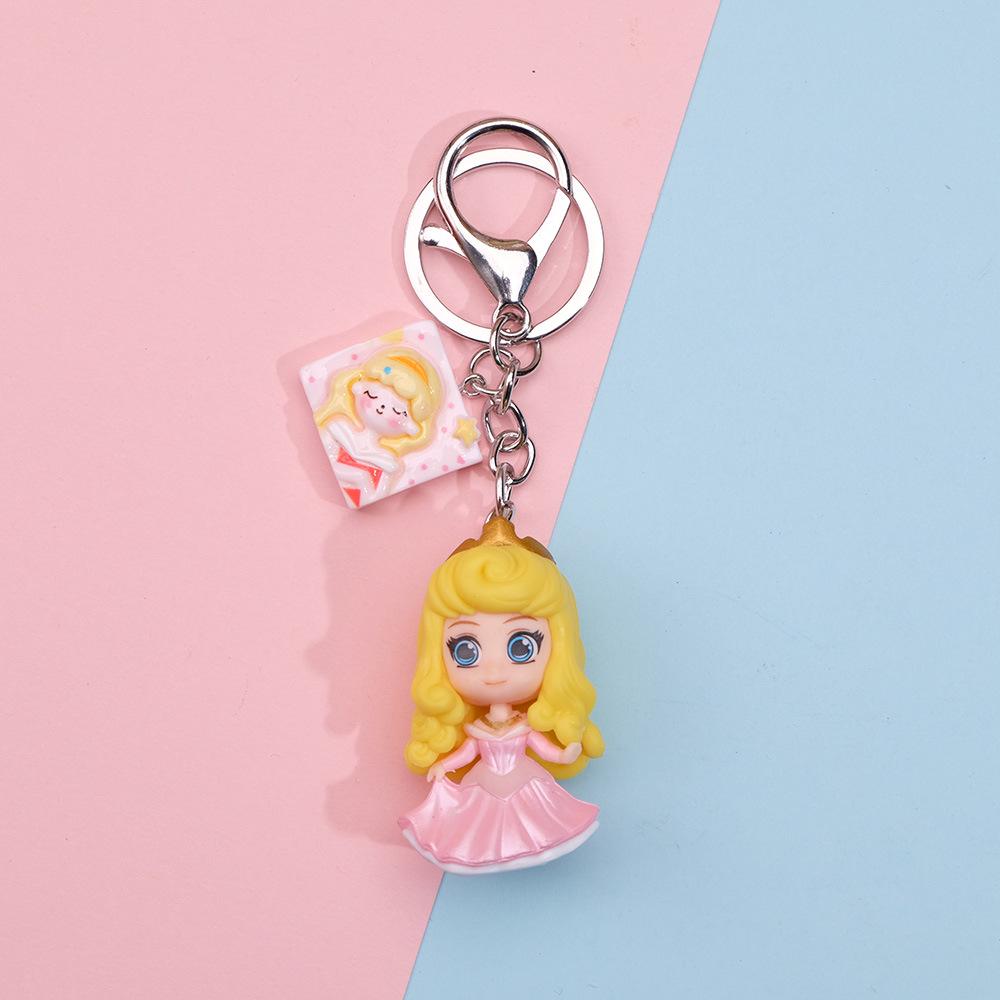 Cinderella Anime Keychain Pendant: Bright Cartoon Accessory for Bags & Pants