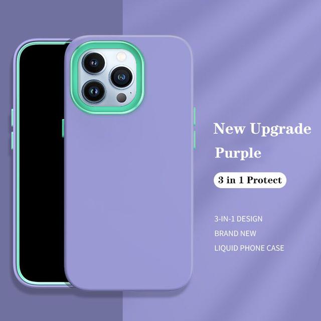 

Оригинальный противоударный защитный чехол 3 в 1 из жидкого силикона для Iphone 12 13 Mini 11 Pro Xs Max X Xr Se3 7 8 6s Plus Se2, мягкий бампер For iPhone 13