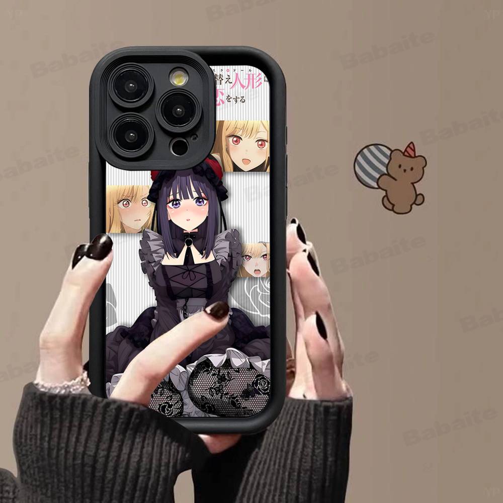Marin Kitagawa Anime Phone Case For IPhone 17 16 15 14 13 12 11 Pro Max Plus Black Full Coverage TPU