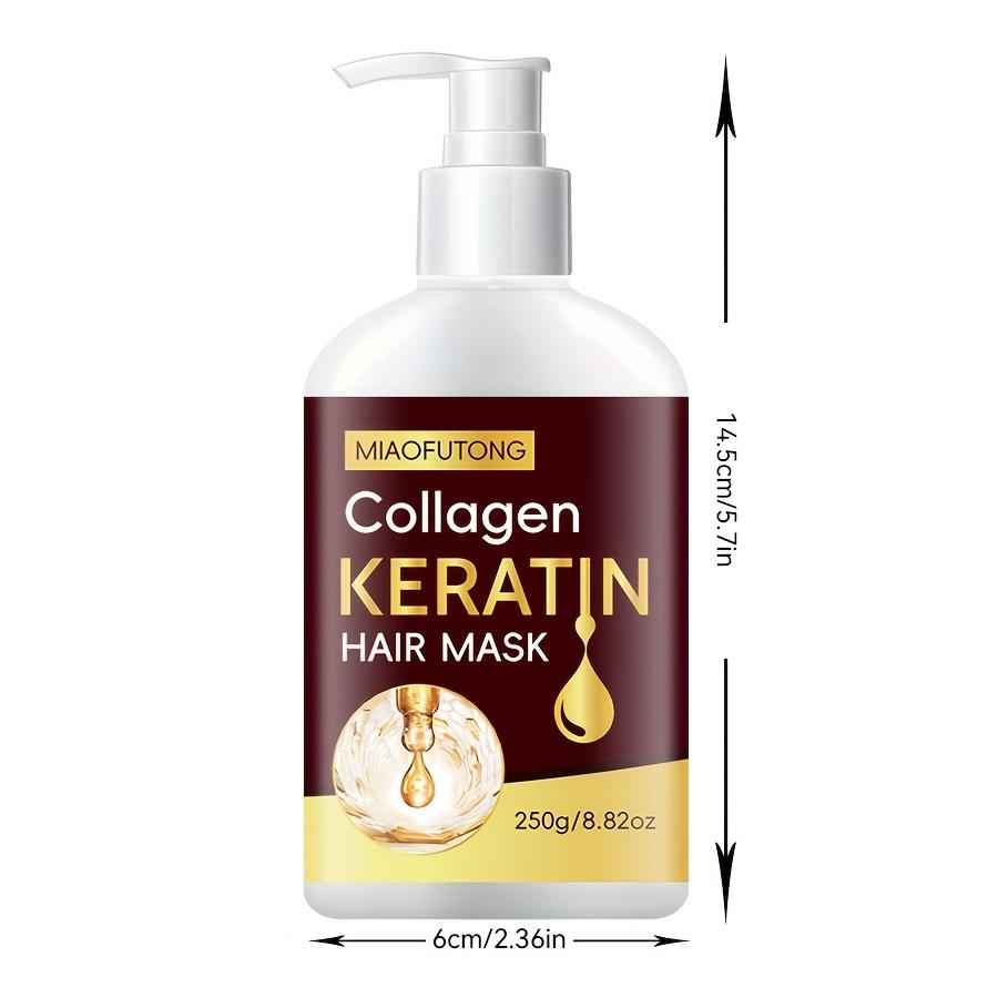 Masque Capillaire Kératine Traitement Revitalisant Profond pour Cheveux Secs Abîmés Réparation Hydratant