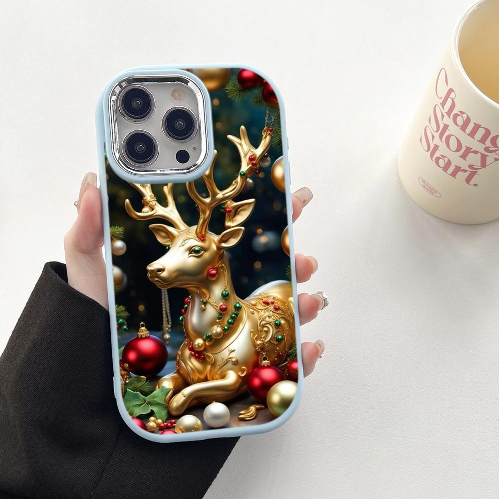 N105 рождественские и новогодние художественные мягкие чехлы для телефонов Samsung S24 — фото 15