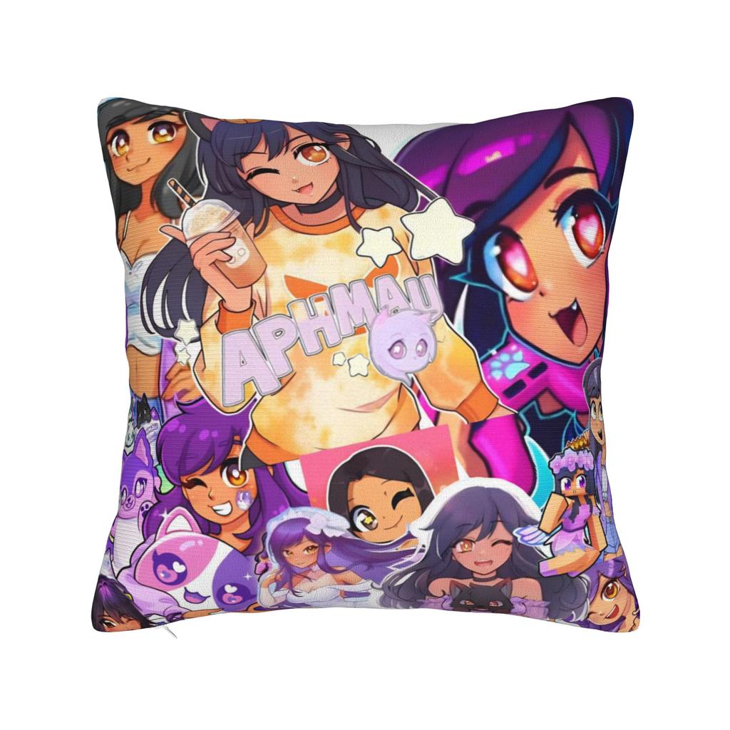 A-Aphmau Cartoon Pillow Cover Stuff Soft Cushion Cover Decorative  Throw Pillow Case Cover Home Multiple Sizes