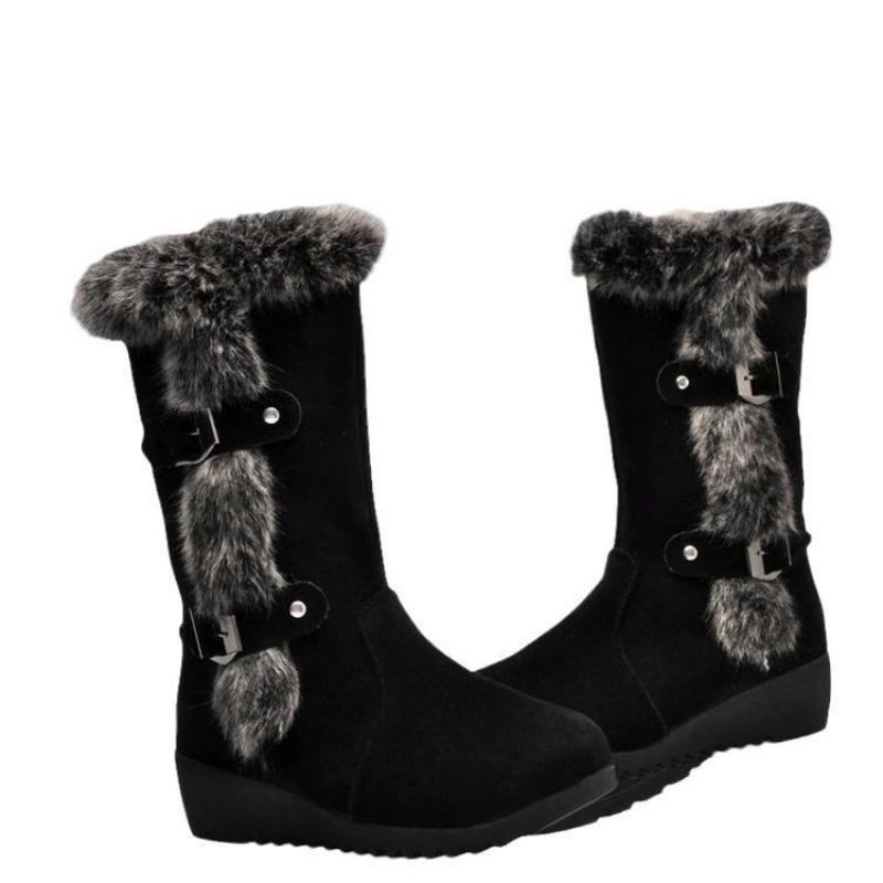 Grenzüberschreitende Übergröße Winter neue Außenhandel Baumwollschuhe, Samt warm europäische und amerikanische Baumwollstiefel, lässige Schneestiefel für Damen