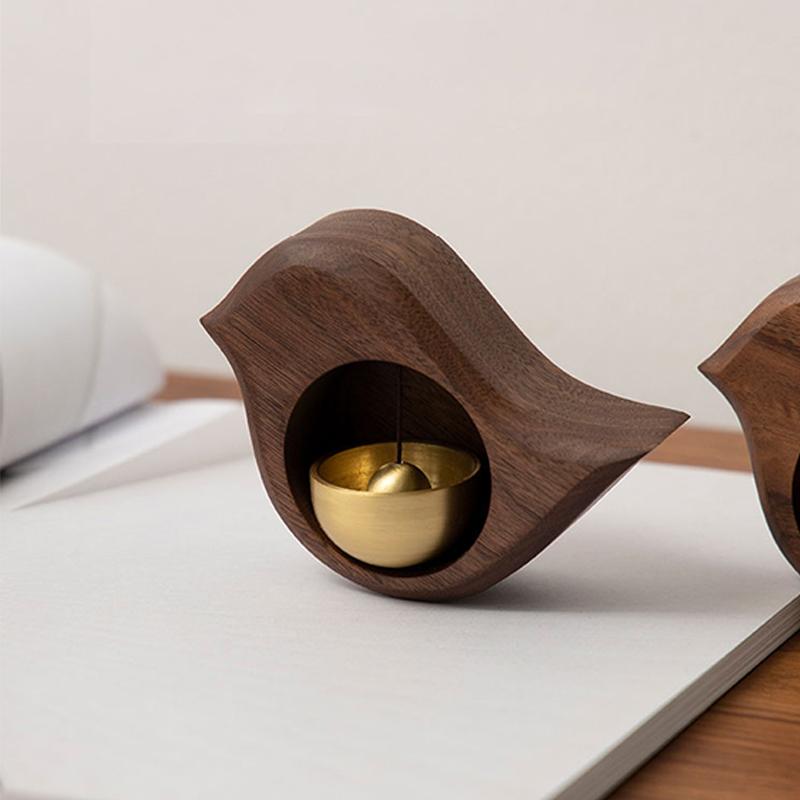 Japanese Wooden Wind Chimes Wooden Door Bell Home Decor Doorbell Entrance Door Bells Hanging Pendants Wireless Jingle Bell