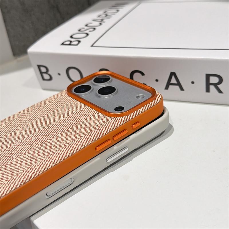 Original Frosted Solid Color Magnetic Shockproof Case For iPhone 15 16 17 Pro Max Woven FabricFor Magsafe Wireless ChargingCover