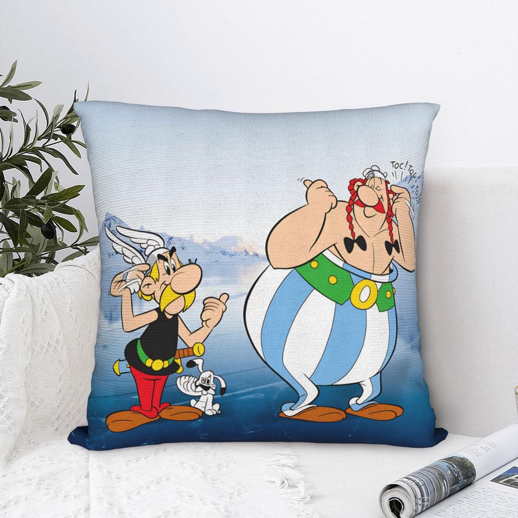 Pillow Cover A-Asterix E-Et Obelix Manga Fashion Pillow Case For Living Room Sofa Pillowcases