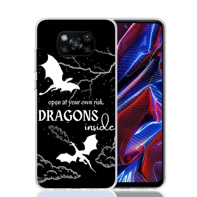 F-Fourth W-Wing Dragon Phone Case For Xiaomi Poco X7 X6 X5 Pro F7 Ultra Redmi 15C 15 13 13C 12 12C 10 10A 10C 9 9A 9C 9T Cover P