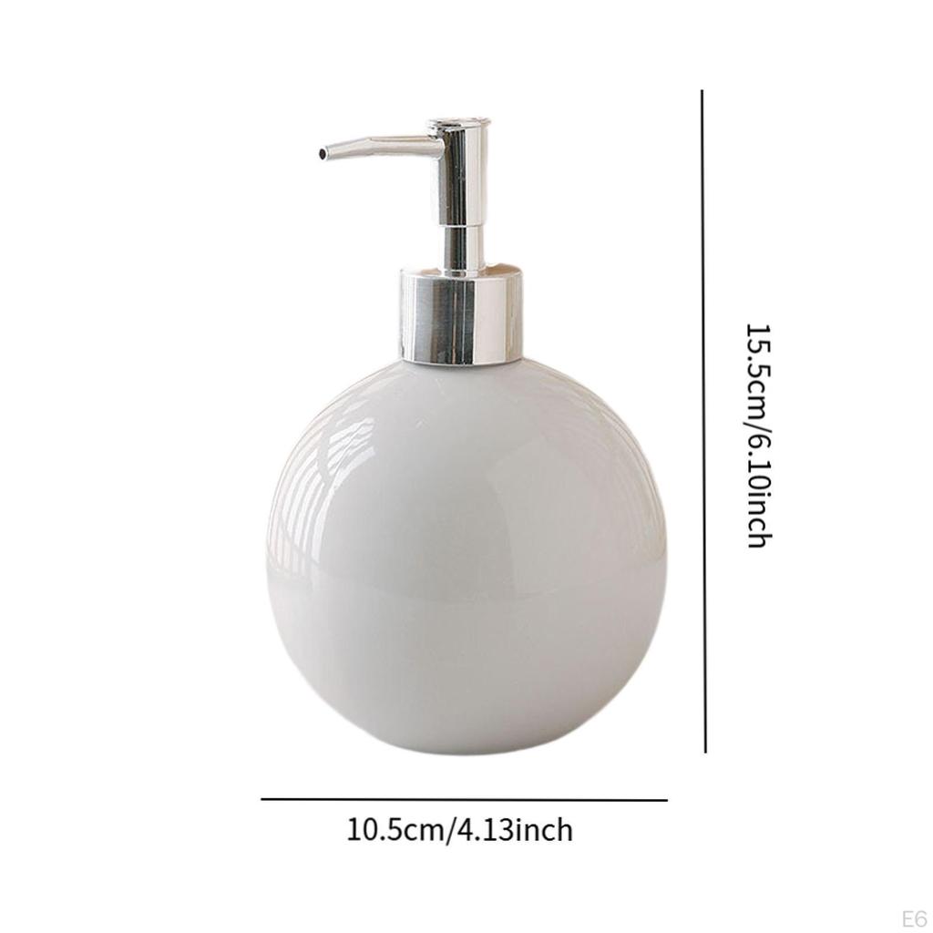 Handseifenspender mit Pumpe, Keramik-Flüssigkeitsbehälter, modern, tragbar, 550 ml, nachfüllbar, Emulsion