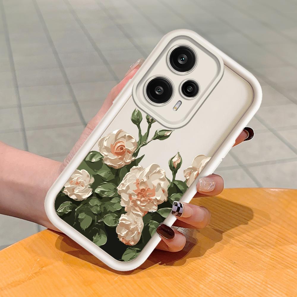 Model de imprimare cu scară pătrată din silicon moale Carcasă pentru telefon Acoperire completă Cameră cu protecție antișoc Carcasă din cauciuc pentru Xiaomi Redmi