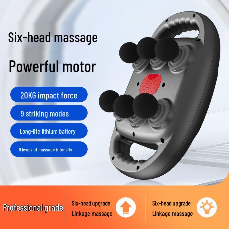 Multi-Head Fascia Gun Massager: 6, 12, 16 Heads for Strong Vibration Relief on Waist and Back