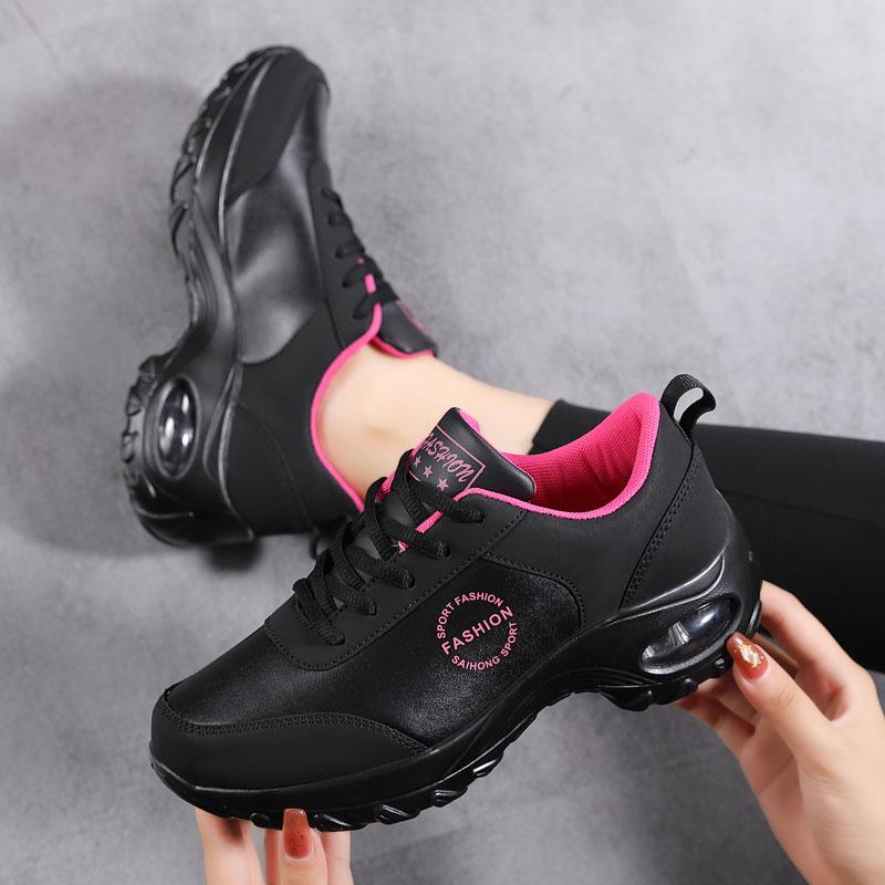 HOHO FAIR Scarpe da Donna Sneakers per Coppie Stampa Lettere Donna Scarpe con Piattaforma Ammortizzate Scarpe da Passeggio Stringate Casual da Uomo