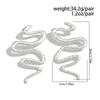 Punk Style Exaggerate Snake Drop Earrings Retro Design for Women Irregular Long Stud Earrings Spicy Girls Jewelry Accessory Gift