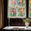 Amosfun Set Spring Window Static Flower and Butterfly Spring Window Glass Window Interior Window Wall Stickers 9-Piece Stickers Decals, Decoration,
