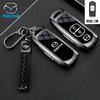 Leather 2 3 Buttons TPU Key Holder For Mazda 2 3 5 6 CX7 CX9 RX8 MX5 MPV Demio Car Key Cover Case Remote Shell Fob Bag Protector JYE3