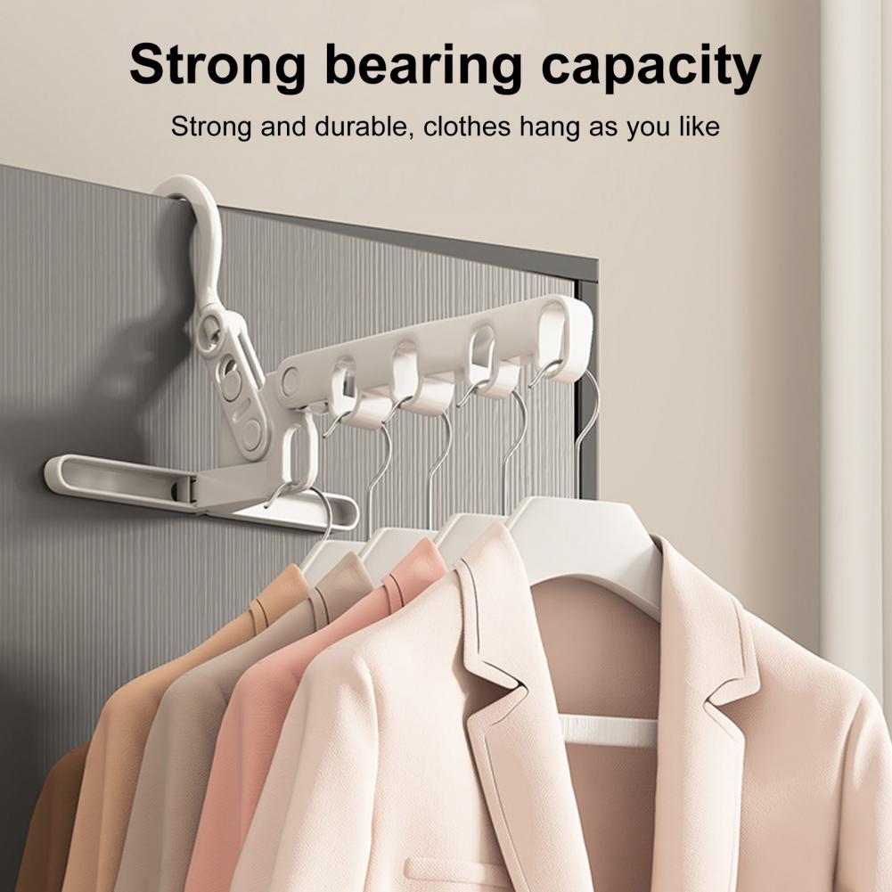 Space-saving Clothes Hanger Portable Folding Clothes Rack Coat Hanger with Strong Load-bearing Capacity  for Travel