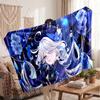 Warm Flannel BlanketGenshin Impact Soft Cozy Throw Blanket for Bedroom Couch