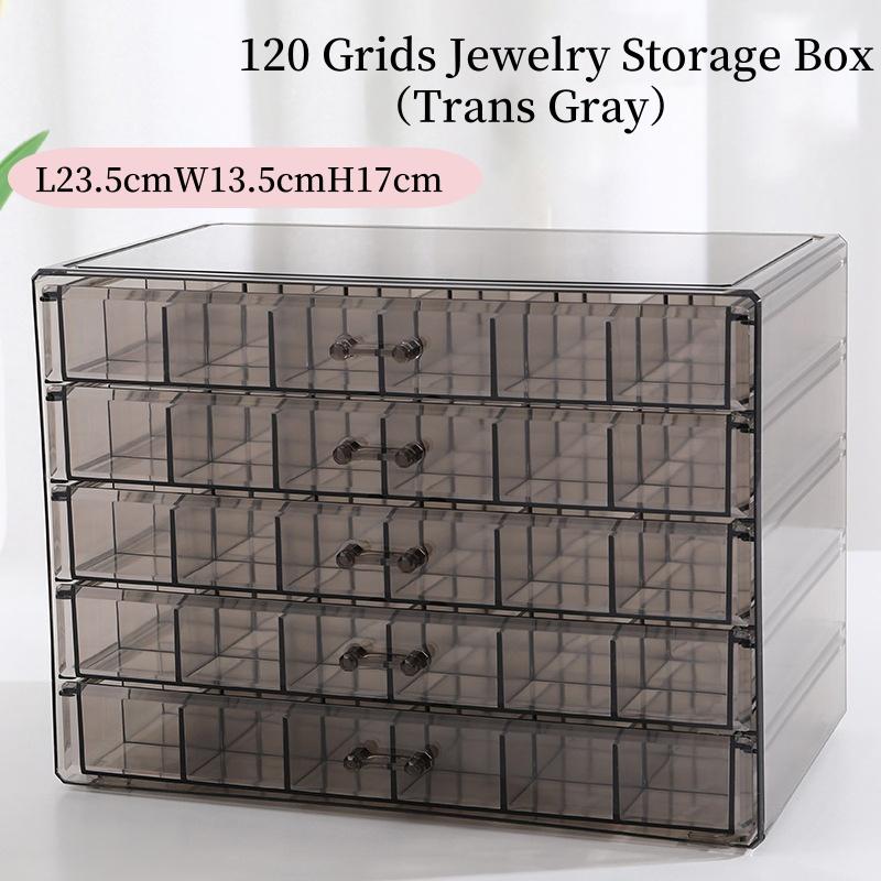 Jewelry Box Organizer Jewelry Cases for Women Girls Plastic Storgae Container with Grids for Earring, Ring, Necklace, Bracelets