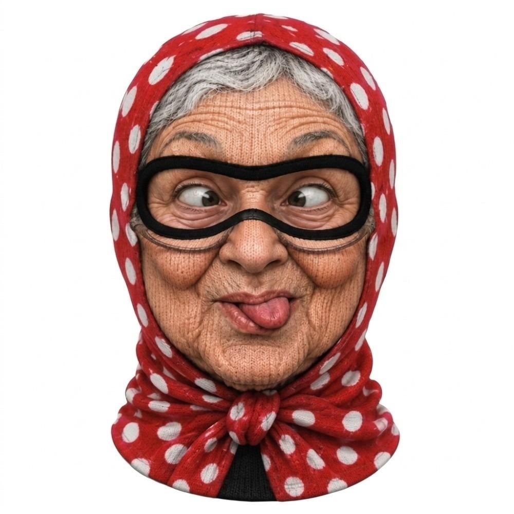 3D Gezichtsprint Oude Man Balaclava Gezichtsmasker Realistisch Ski Masker Capuchon Buiten/Fietsen/Grappen/Feest