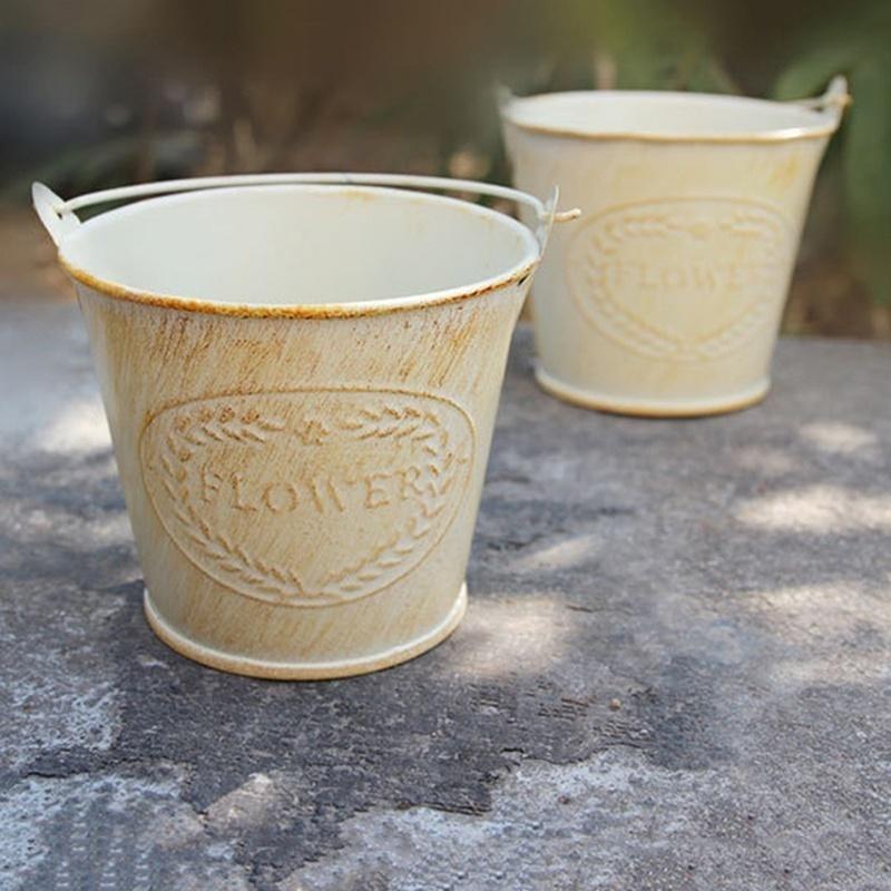 NEW Garden Decor Creative Supplies Mini Metal Hanging Flower Pots Home Garden Green Plant Planter Nursery Tin Pots Accessories