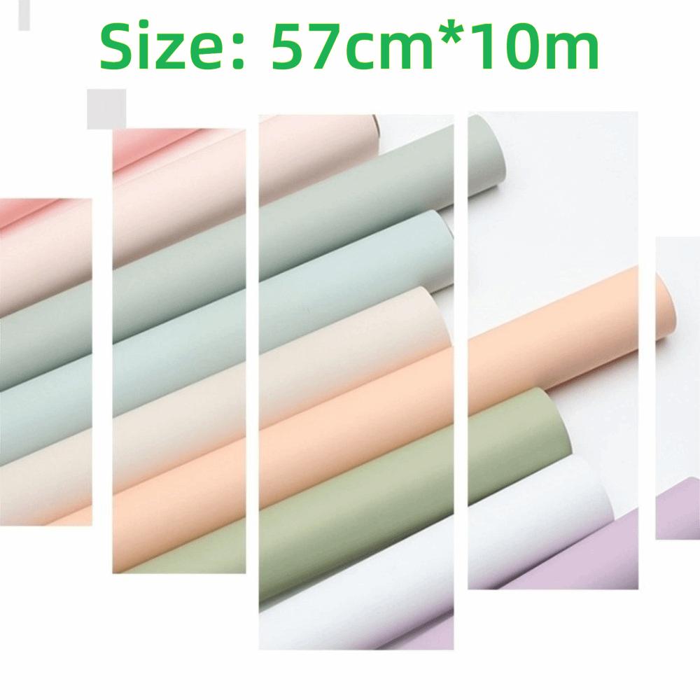 57cm*10m/Roll Flower Packaging Paper Waterproof Matte Flower Wrapping Paper Solid Color Vintage Printed