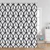 Abstract Geometric Pattern Shower Curtains Simple Minimalist Bthroom Decorations Polyester Fabric Bath Curtains with Hooks