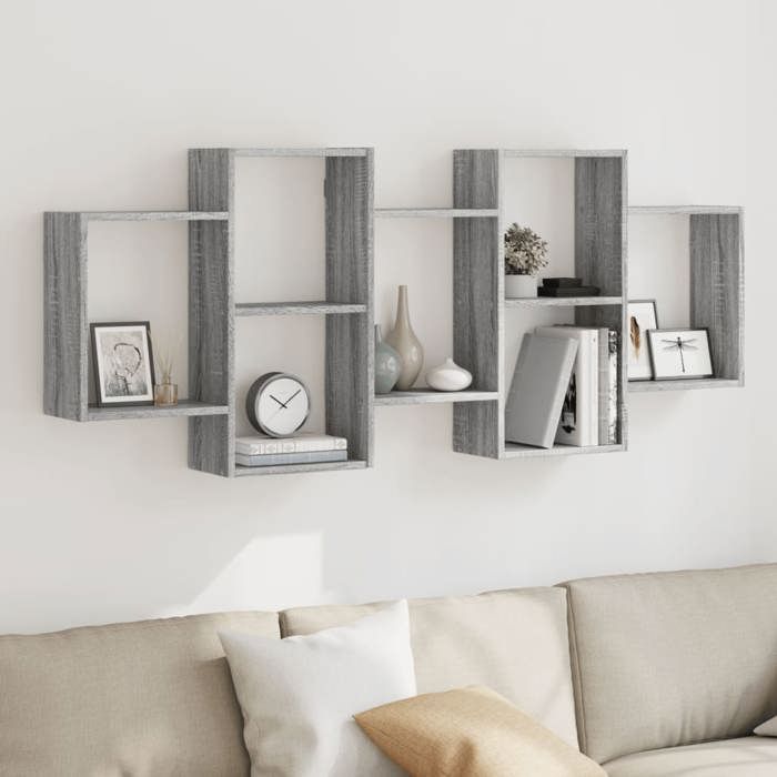VidaXL Wall Shelf Sonoma Grey 159x18x65 Cm Engineered Wood 853214