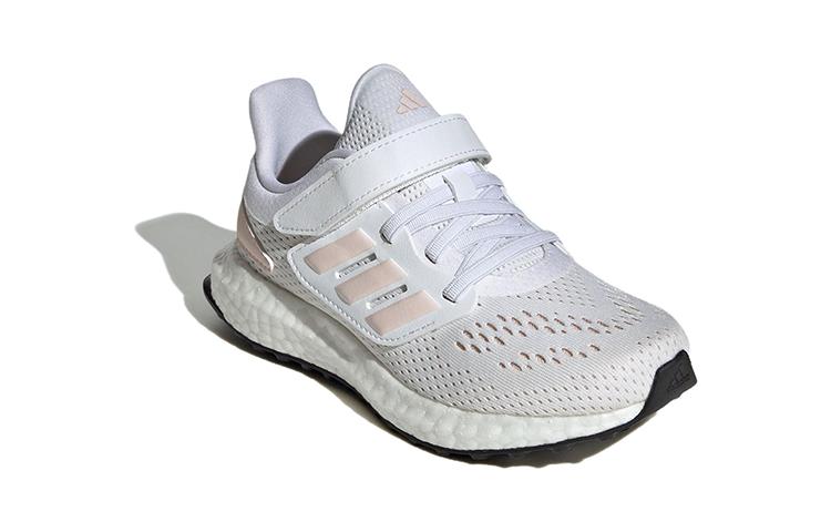 Adidas Pureboost 22 Abrasion Resistant Breathable Low top Kids' Running Shoes White Pink Children Aged 3 7 Years Old IF0222