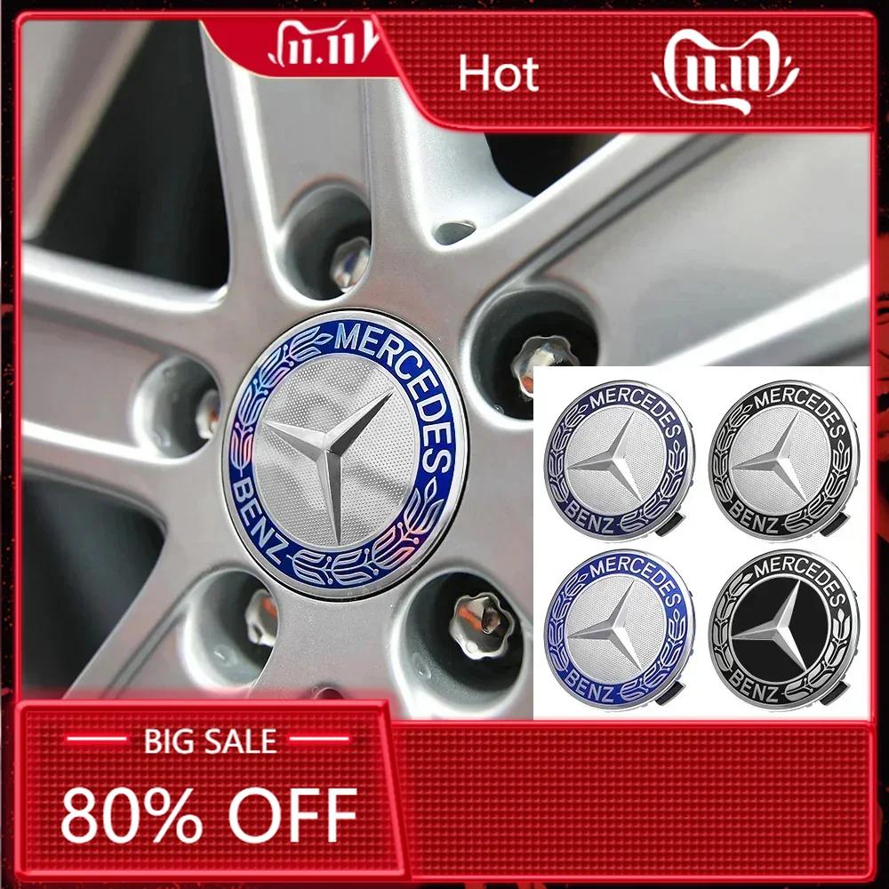 For Mercedes Benz Auto 75mm Wheel Center Hub Cap Badge Decoration Accessories for Mercedes Benz Maybach W204 W205 W211 W21 C260