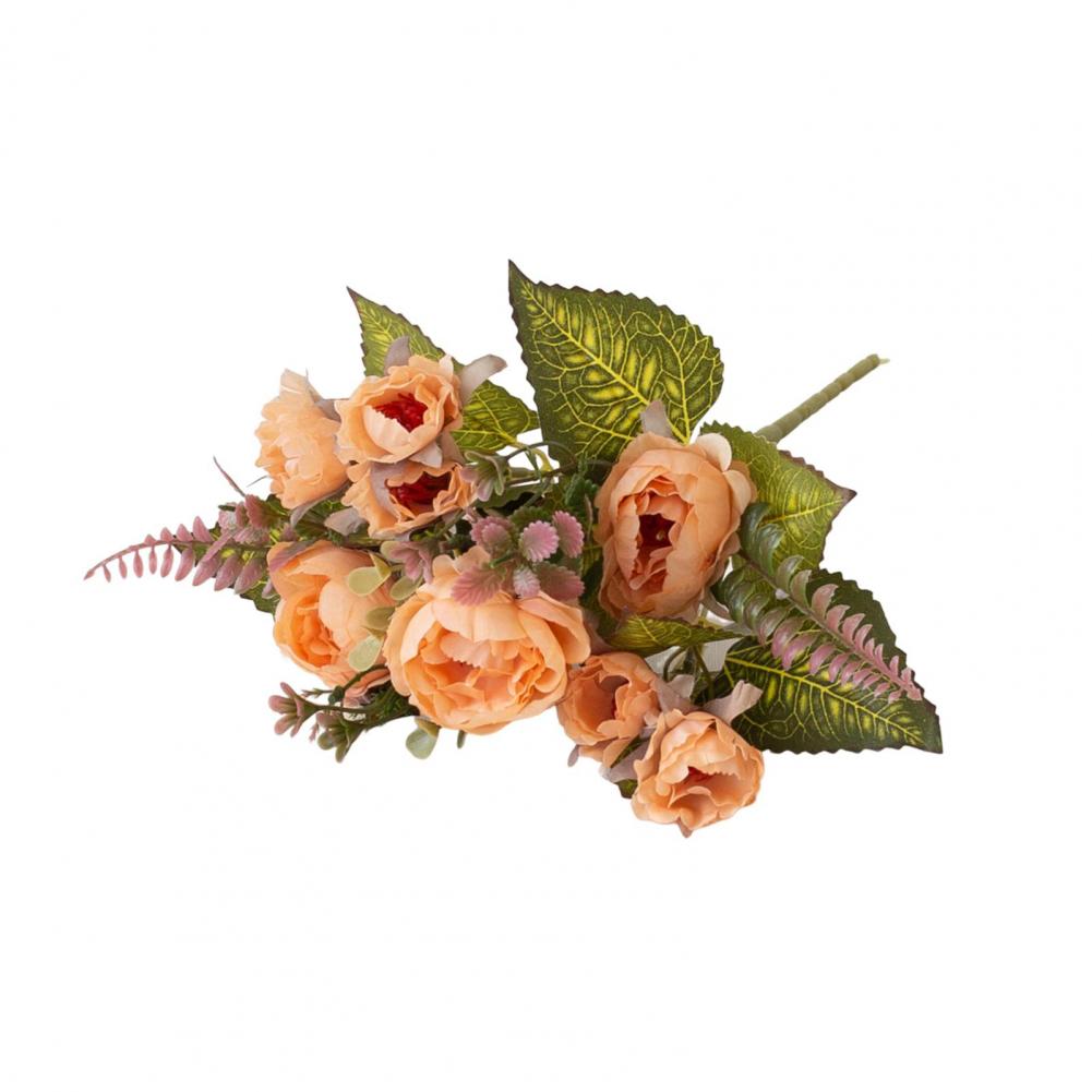Imitation Peony No Water Need Faux Silk Flower Pastoral DIY  Pretty Multi Heads Faux Silk Flower