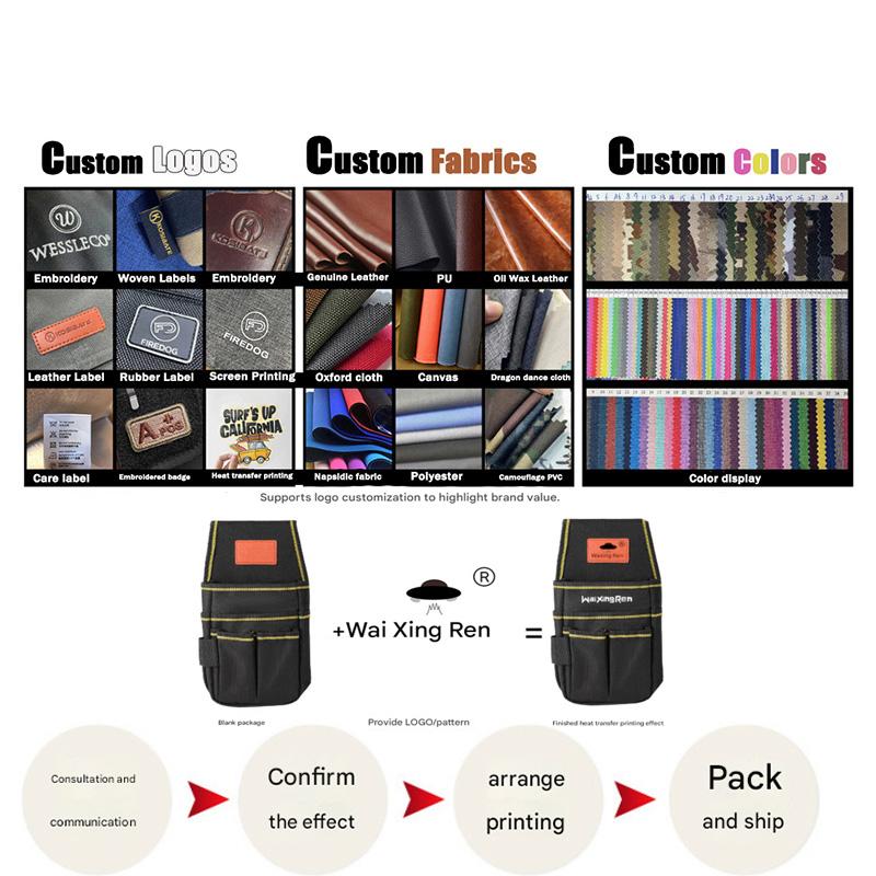 600D Oxford Cloth Electrician Tool Bag Large Capacity Waterproof Nylon Polyester Tote Organizer Vintage Customized Logo Outdoor