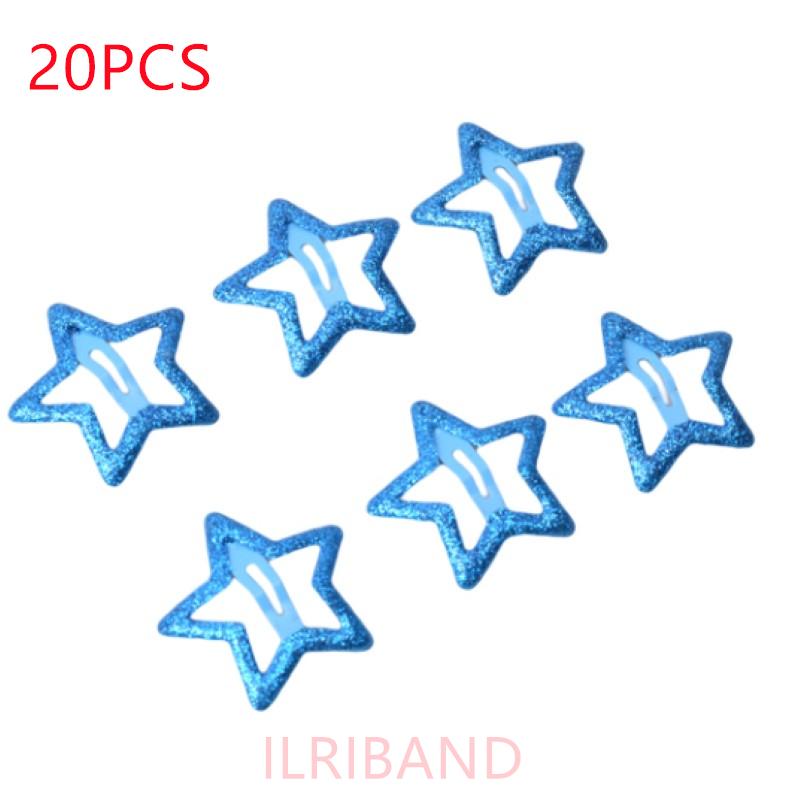 20pcs/lot 3CM Mini Star Hair Clip Kids Glitter Metal Hair Clips Barrettes Hairpins Girls Hair Accessories Headwear Styling Tools