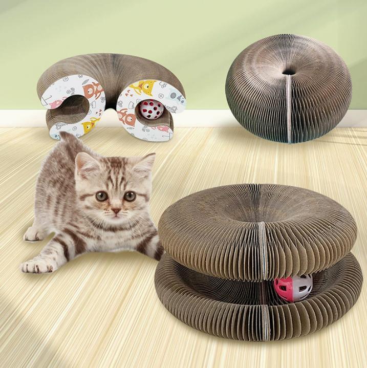 

Magic Organ Cat Scratching Board Cat Toy with Bell Cat Grinding Claw Cat Climbing Frame Magic Organ Pet Cat Play Scratch Toy