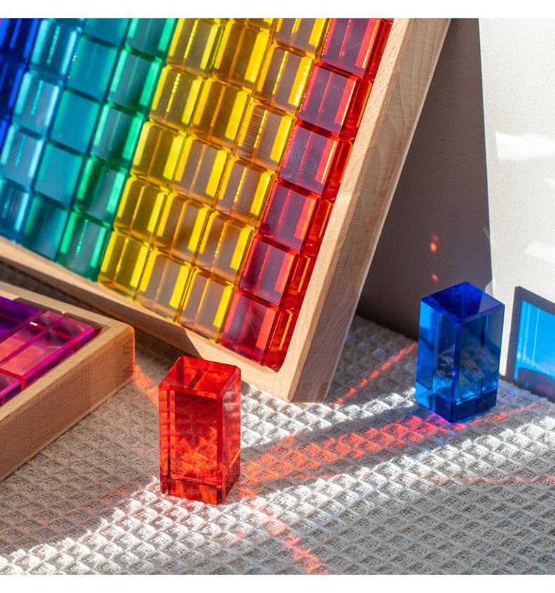 Acrylic Gem Building Blocks: High Transparency Children's Sensory Color Board for Early Education