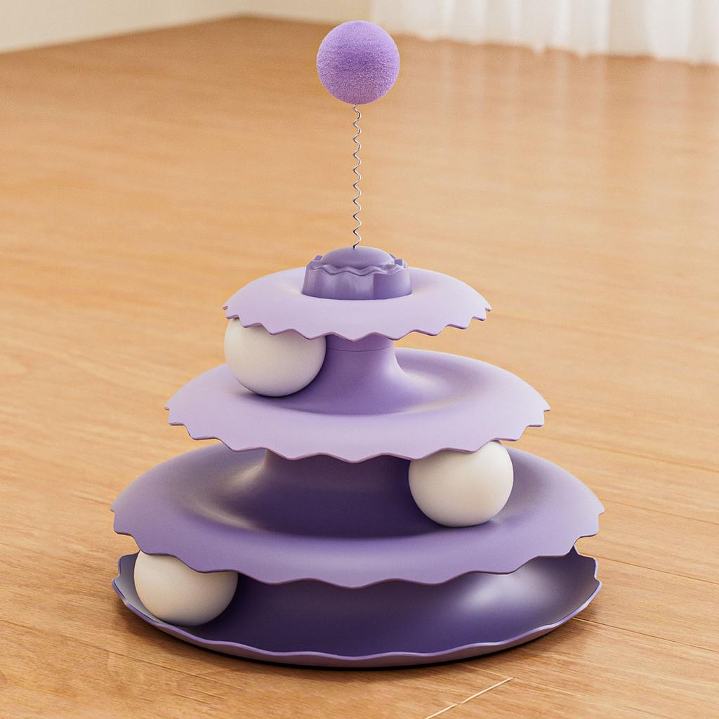 Cat Turntable Toy Interactive Amusement Plate Kitten Puzzle Plaything Boredom Relief Pet Teaser