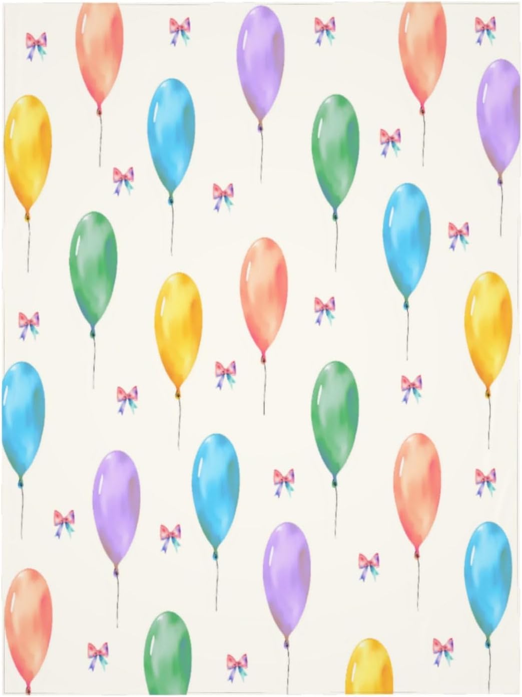 Kleurrijke Ballonnen Rechthoekige Tafelkleed - Ballonnen met Roze Strik Festival Viering Thema Leuk Patroon Keuken Eetkamer Cover 100x140cm