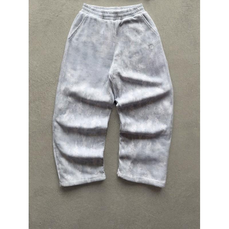 Y2K Streetwear Hooded Waffle Knit Sweatshirt Pants Set With Embroidered Letters Unisex Casual Outfit