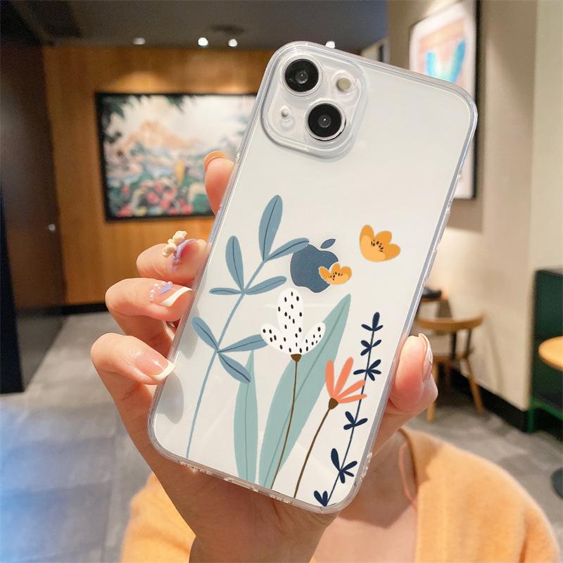 Für iPhone 15 16 14 13 12 mini 11 Pro Max XS X XR SE 7 8 Plus Silikon Klare Hülle Niedliche Cartoon Süßigkeiten Bemalte Handyhülle