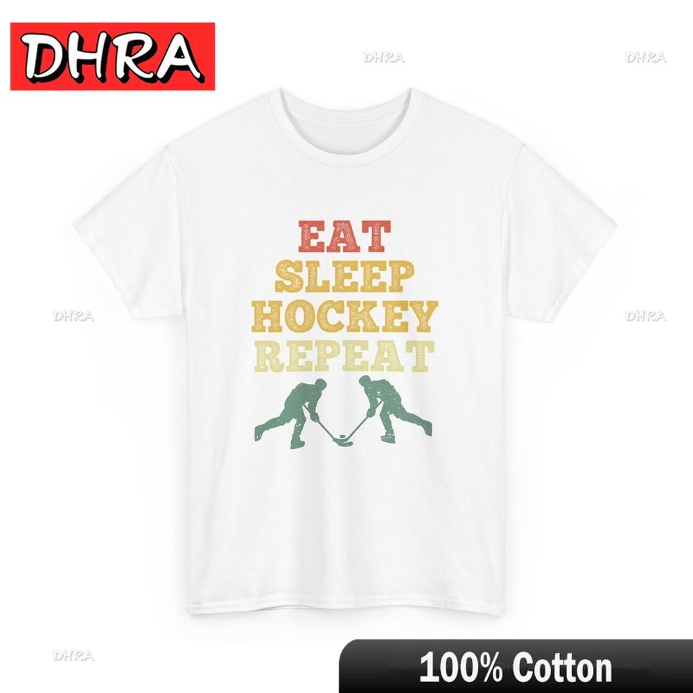 Hockey Shirt Eat Sleep Hockey Repeat Ice Hockey Player Women Unisex Shirt Comfy Bold Funny Tshirts Fresh Unique Aesthetic Creative S