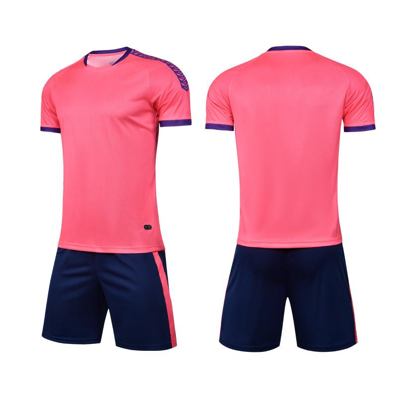 Football Uniform Collection Quick-drying and Breathable Childrens Short-sleeved Game Training Uniform Team Uniform Adult Bare Jersey with Prin