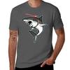Shark With Laser Beam Graphic T-Shirt Aesthetic Clothes Blacks T Shirts for Men Graphic