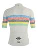 Santini Men's UCI World Cycling Jersey, White, Arc En Ciel
