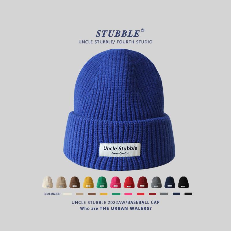 Knitted Hats for Both Men and Women Korean Style Thickened Warm Ear Protecting Woolen Hats Couple Cold Hats